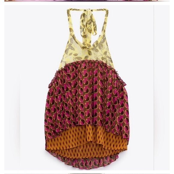 Zara Sheer Colourful Cropped Top Bundle L NWT - Picture 2 of 13